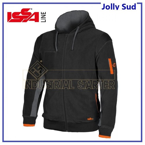 Felpa da Lavoro in Pile Uomo ISSA LINE con Cappuccio Zip Intera Maglia  Invernale | eBay