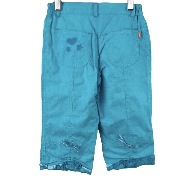 Маслянистый Aqua синий тянуть на брюки девочек размер США 8Y новый с Ярлыками повседневный цветной Summer - Изображение 2 из 4