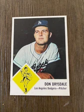 1963 Baseball Novelty Reprint - Don Drysdale - FREE SHIPPING