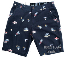 PLUGG CLOTHING Men's Shorts SIZE 34 Flex Waist Flat Front BOATS ISLANDS New