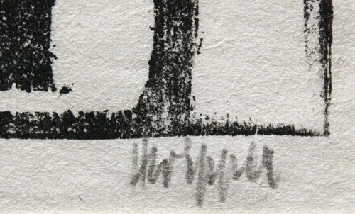 Heinz Wipper (1914-2007), Holzschnitt, expressionistisches Stillleben, Amaryllis - Bild 9 von 12