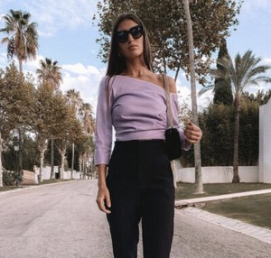 faux leather off the shoulder top