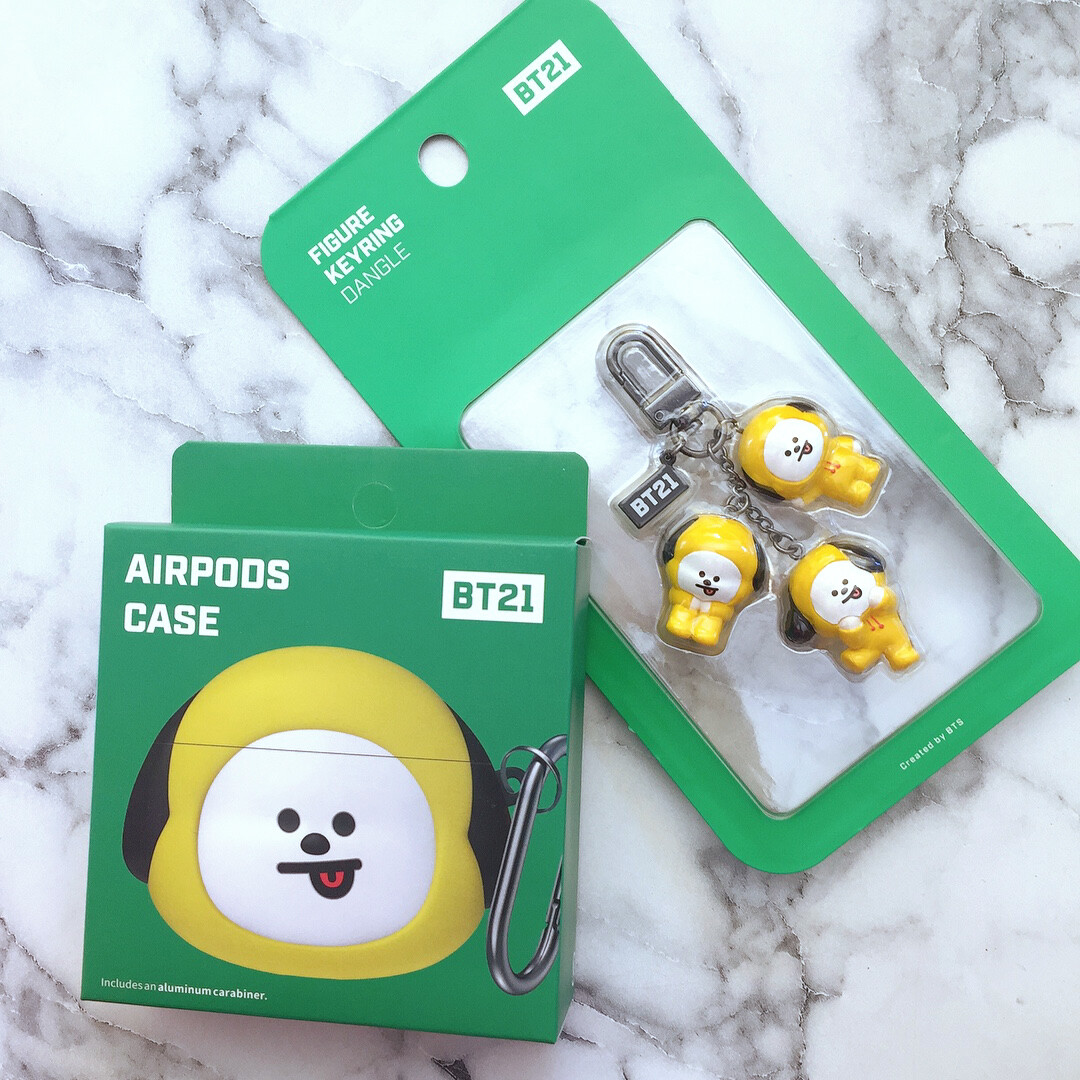 BTS Baby BT21 Official Authentic Goods AirPods Case + Keyring +