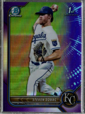 2022 Bowman Chrome Draft Purple Refractors #BDC101 Steven Zobac /250