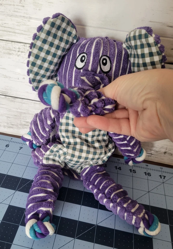 Kong Nudos Flojos Elefante Chirriante Cuerda Divertido Tirar y Lanzar Juguete para Perros ~ Nuevo Sin Etiquetas Foto 3 de 4