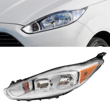 Chrome Headlight Driver Left For Ford Fiesta 2014-2017 Titanium Halogen Type