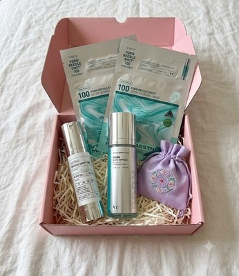 K-Beauty Glow & Pore Care Gift Set | VT Reedle Shot 100 + PDRN Ampoule