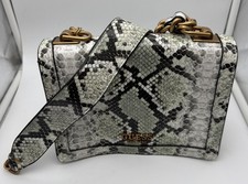 Guess Abey Python Print Mini Crossbody Sage Green Gold Chain