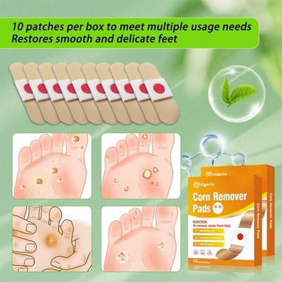 20Pc Plantar Wart Remover Pads Corn Cushions Toe Finger Medicated Callus Removal