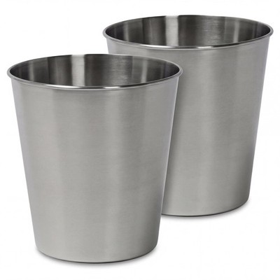 HPM1113C-SET2 Nolan Modern Classic Smooth Steel 2 Gal Waste Bin for Kitchen, ...
