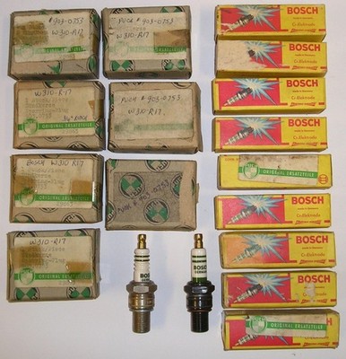 nos PUCH motorcycle spark plugs- 8 Bosch #W310-R17 and 10 Bosch W340-T17