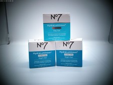 3Pk- No7 HydraLuminous Hydrating Day/Night Gel Fragrance Free, 1.69 Fl. Oz. Ea