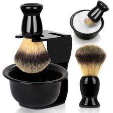 Mens Shaving Brush and Bowl Set, 3 in 1 Shaving Brush Set for Men with Shave ...