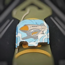 Titanium Glock back plate fits 43, 43X, 48 - P-40 Warhawk