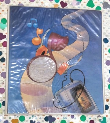 Vintage Mead Spiral Notebook Walkman Hologram Cover Art 3- Ring Binder Folder 