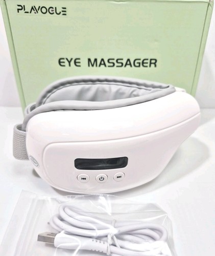 Plavogue Eye Massager, Migraine Relief, Sleep Eye Mask With Music, Rechargeable 