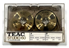 TEAC STUDIO 60 reel to reel audio cassette blank tape used Made in Japan Type IV