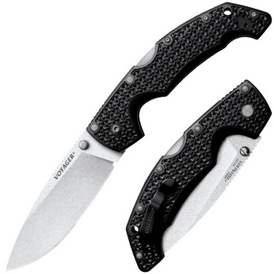 Cold Steel Voyager Drop Point 4'' Blade 3.5MM Thick 5.25'' Griv-EX Handle