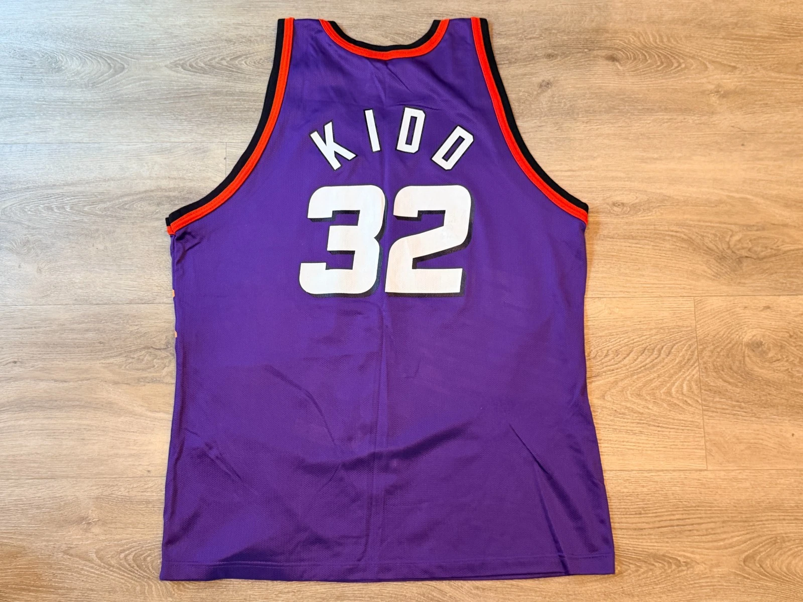 Vintage 1990s Champion Big Logo Phoenix Suns Jason Kidd NBA Basketball Jersey 48 - product detail image 11