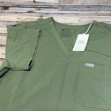 FIGS NWT Womens Catarina One Pocket Scrub Top Olive Green XL Technical Collectio