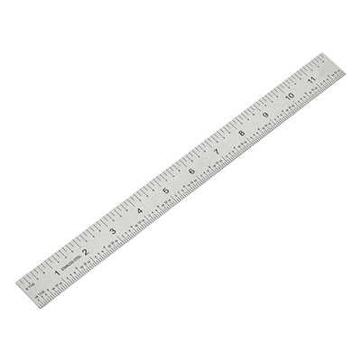 12 Inch Machinist Ruler Set - 2 Pack Stainless Steel Precision Double Sided Rule