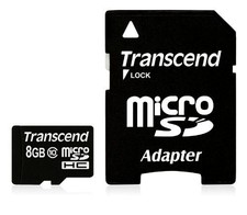 Transcend TS8GUSDHC10 8 GB MicroSD High Capacity microSDHC - 1 Card - Class 10