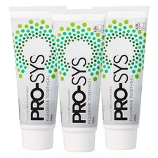 PRO-SYS Mint Fluoride Toothpaste Gel, ADA Approved, 4 Ounce Pack of 3