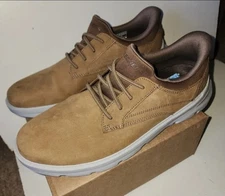 Mens Skechers Slip Ins Air-cooled Relaxed Fit Arch Fit Leather Suede Upper 11.5