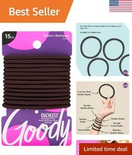 Ouchless Hair Elastics   No Pull, No Breakage, Tangle-Free Hold for Thick, Cu...