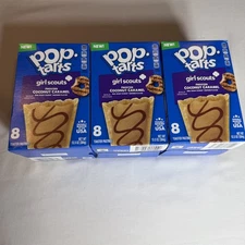 Kellogg’s Pop Tarts Girl Scouts  Frosted Coconut Caramel Cookie 3 boxes of 8