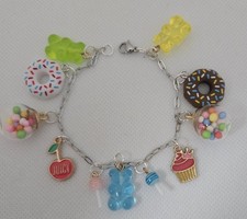 Sweets Themed Charm Bracelet for Women Girls Jewelry Gifts Birthday Gifts For