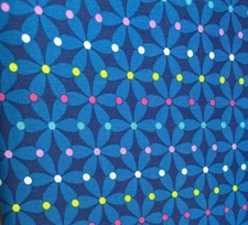 Summersault By Erin McMorris Cotton Fabric 1/2 yard x 44" Blue Geometric Pattern