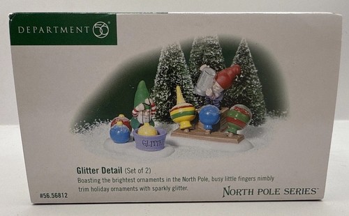 DEPT 56 - "GLITTER DETAIL" NORTH POLE VILLAGE ZUBEHÖR #56812 - 2-teiliges Set - Bild 4 von 6