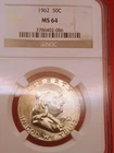 1962 Franklin Silver Half Dollar NGC MS 64