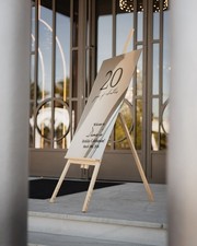 Personalized Silver Mirror Acrylic Welcome Sign: Birthday Signage