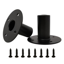2 PCS Speaker Stand Top Hat Metal Cabinet Pole Mount Adapter 110x80mm Black