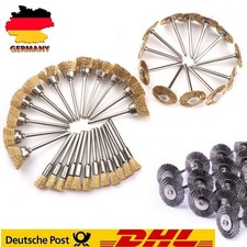 20/45Stk Edelstahl Messing Drahtb&uuml;rste Polier f&uuml;r Schleifer Bohrmaschine Zubeh&ouml;r