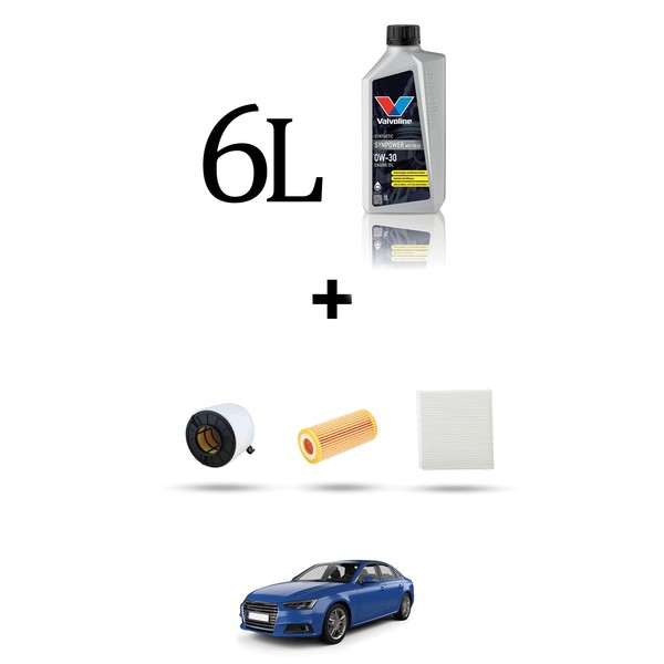 Hoffcar Wartungsset 3 Filter Und 6L ÖL FüR Audi A4 (B9,8W) 45 Tfsi 180KW Ab 2-image