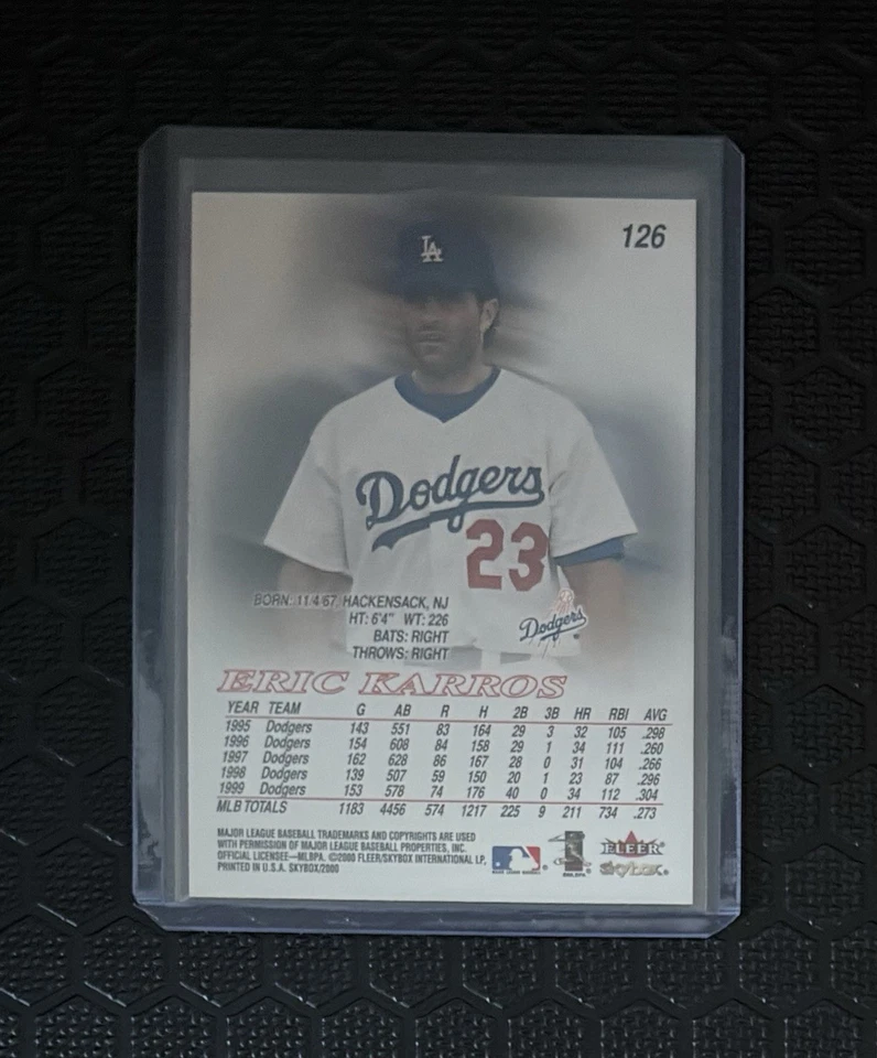 2000 Skybox Eric Karros #126 Los Angeles Dodgers - Image 2 of 2