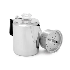 Gsi Outdoors 3 Cup Percolator Coffee Pot Glacier Stainless Steel With 