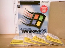 Full Version Microsoft Windows 95 OS 3.5" Floppy MS-DOS PCs 1995 USA HTF