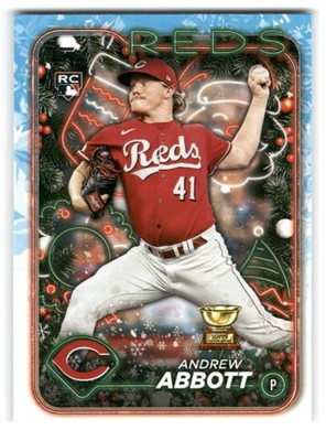 2024 Topps Holiday #H82 Andrew Abbott | Cincinnati Reds