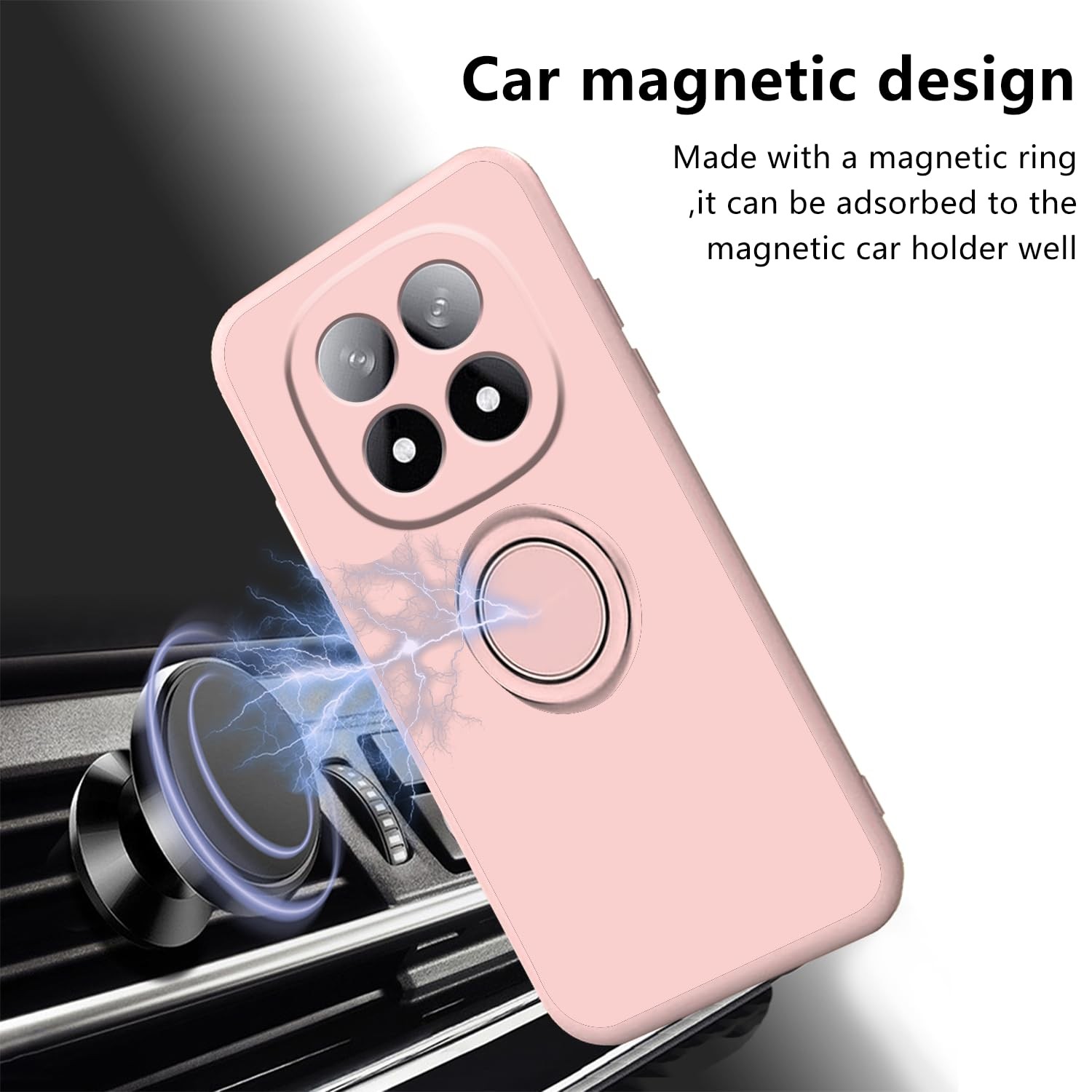 Coque Redmi Note 15 Pro 5G Antichoc avec Support Bague Rotative - 3