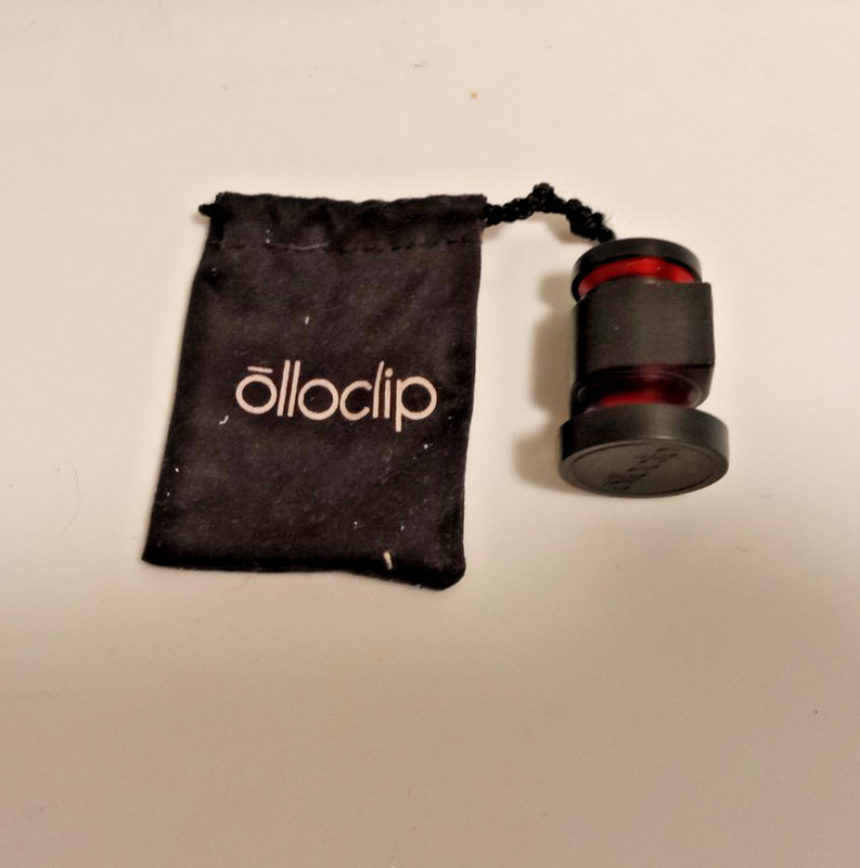Olloclip Lens Fisheye Wide Macro Slim Phone Fit Black Red w Storage Bag Travel