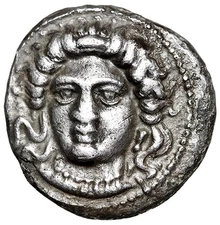 Cilicia, Tarsos AR Stater "Facing Arethusa / Bearded Ares" Good Very Fine