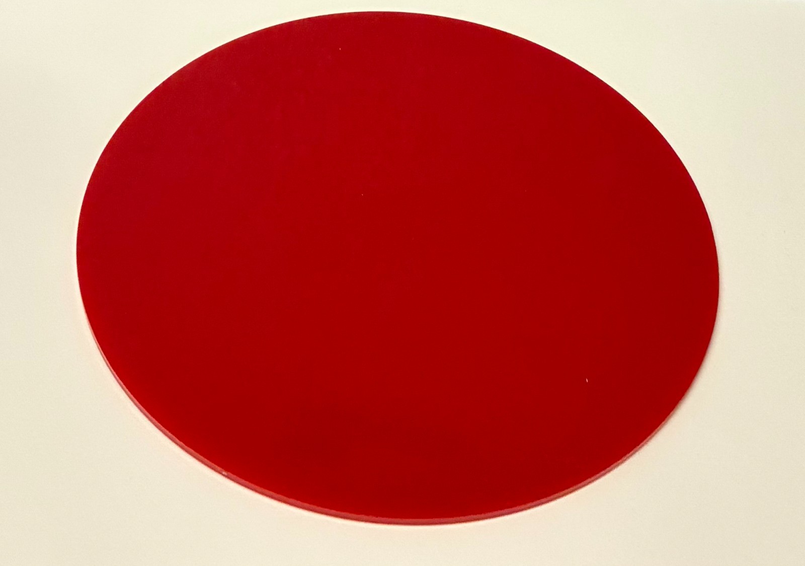 Acrylic Circle Disc - 1/8" thick - Translucent Red- 10" Diameter