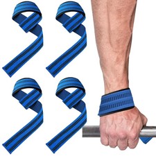 4 Pack Lifting Wrist Straps for Weightlifting, Lifting Straps for Gym Strengt...