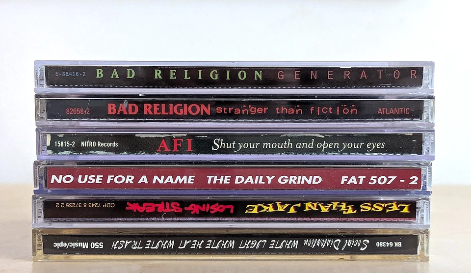 Punk rock skate CD lot Bad Religion Social Distortion Less than Jake AFI No Use - Image 2 of 4