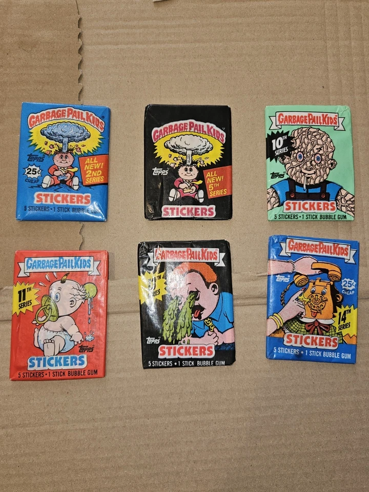 Vintage Mülleimer Kinder versiegelte Packungen verschiedene amerikanische Packungen - Bild 1 von 1