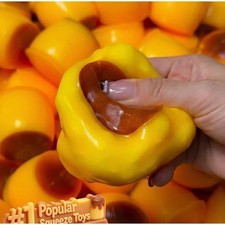 Handmade Caramel Pudding Squishy Stress Ball Cute Fidget Toy Portable